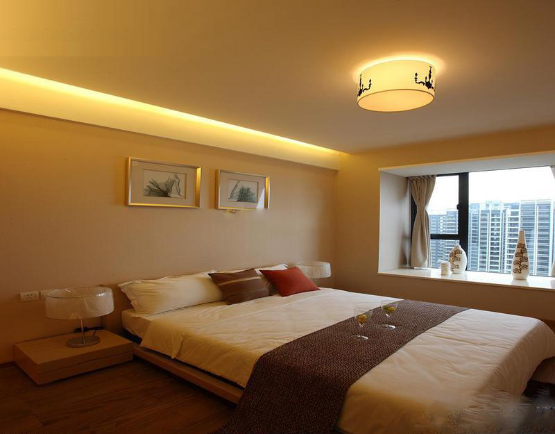 现代简约二居卧室灯具设计